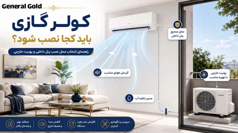کولر گازی باید کجا نصب شود